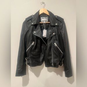Walter Baker- Liz Leather Crop Moto Jacket- NWT